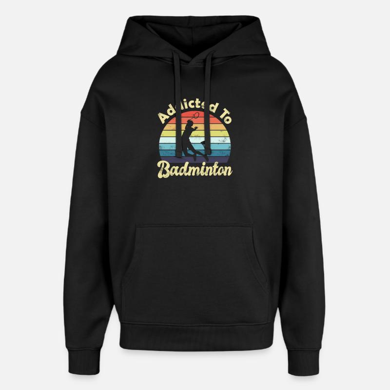 Badminton - Sweat à capuche unisexe Stanley/Stella Oversized - noir