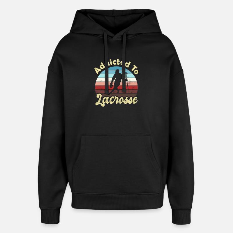 Lacrosse - Oversized Unisex Hoodie von Stanley/Stella - Schwarz