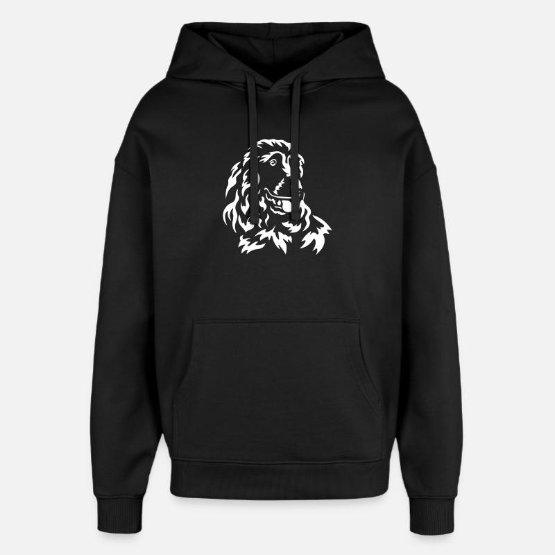 Cocker Spaniel Kopf "Black Edition" - Oversized Unisex Hoodie von Stanley/Stella - Schwarz