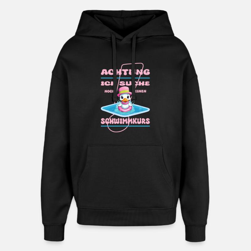Mignon canard non-nageur - Sweat à capuche unisexe Stanley/Stella Oversized - noir