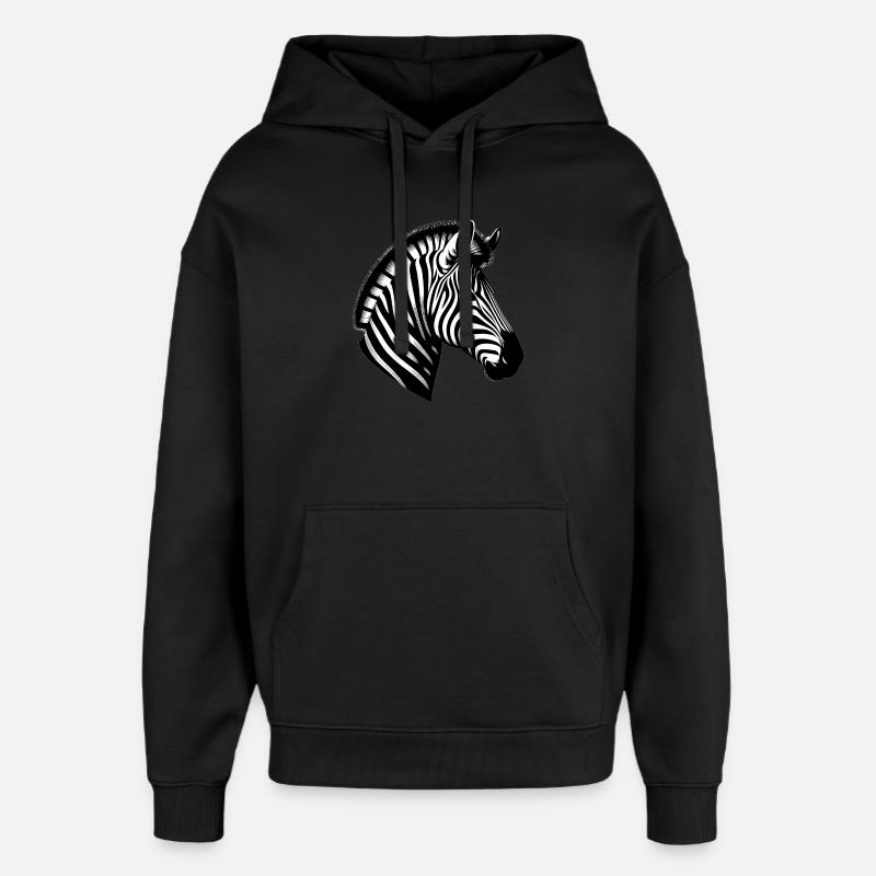 Zebra - Oversized Unisex Hoodie von Stanley/Stella - Schwarz
