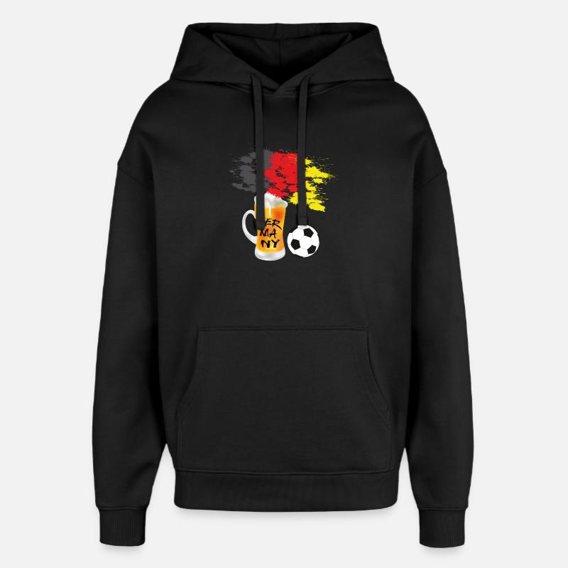 Football Allemagne - Sweat à capuche unisexe Stanley/Stella Oversized - noir
