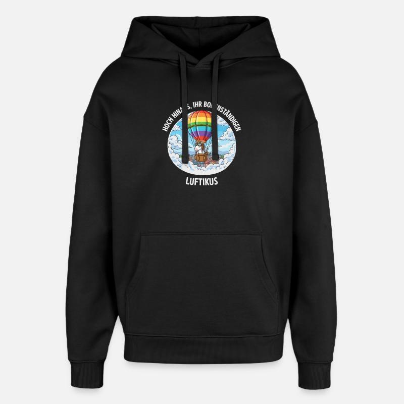 Luftikus Unicorn - Oversized Unisex Hoodie by Stanley/Stella - black