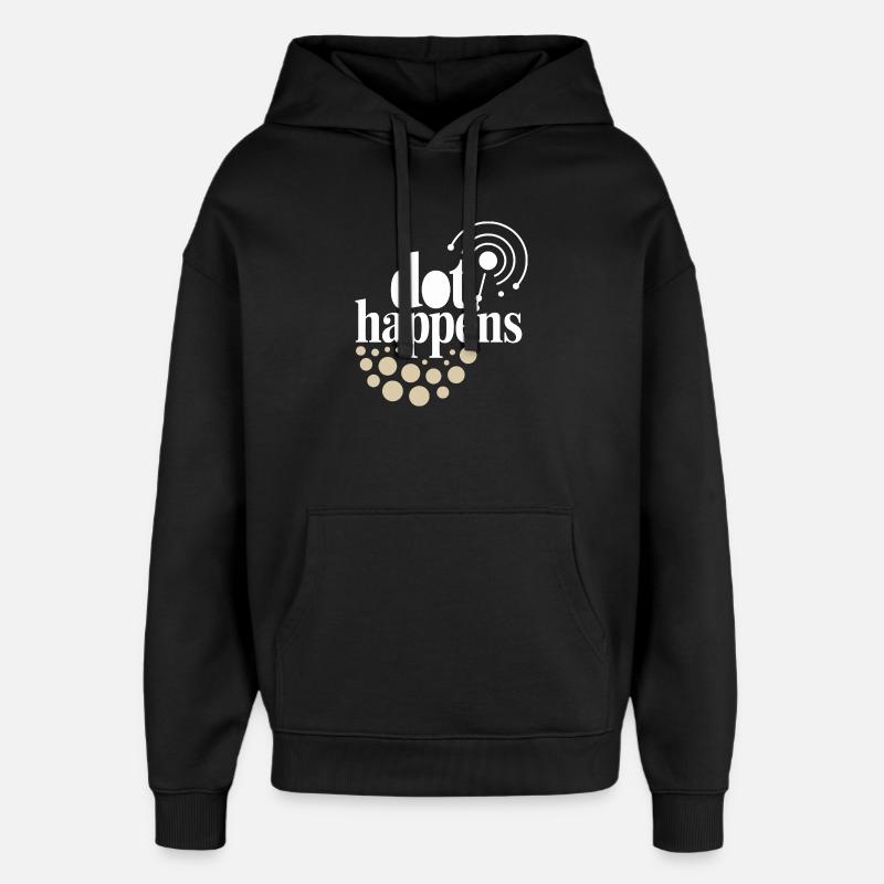 Dot Happens Morse Code Fun - Sweat à capuche unisexe Stanley/Stella Oversized - noir