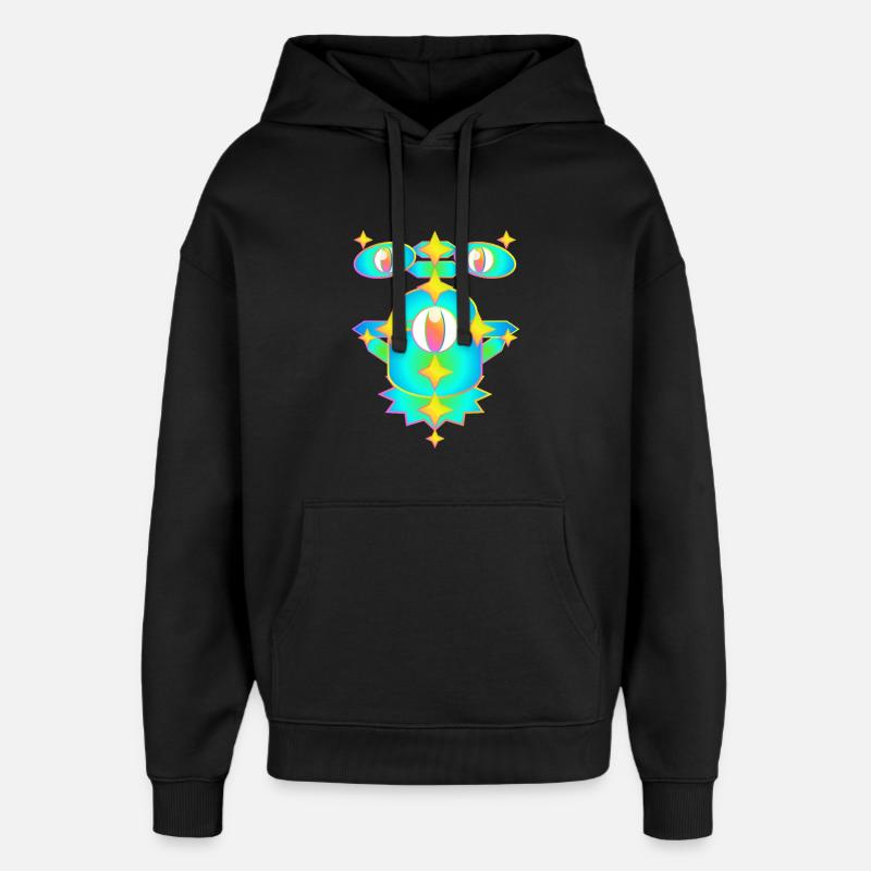 Milles étoiles version 2 - Sweat à capuche unisexe Stanley/Stella Oversized - noir