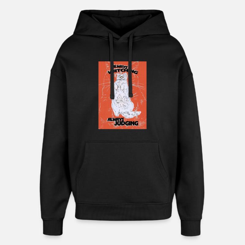 TOUJOURS À OBSERVER, TOUJOURS À JUGER - Sweat à capuche unisexe Stanley/Stella Oversized - noir