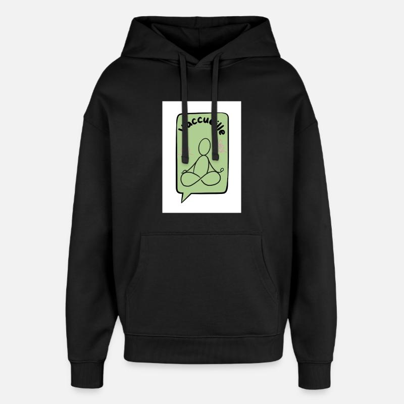Ich begrüße ocker - Oversized Unisex Hoodie von Stanley/Stella - Schwarz