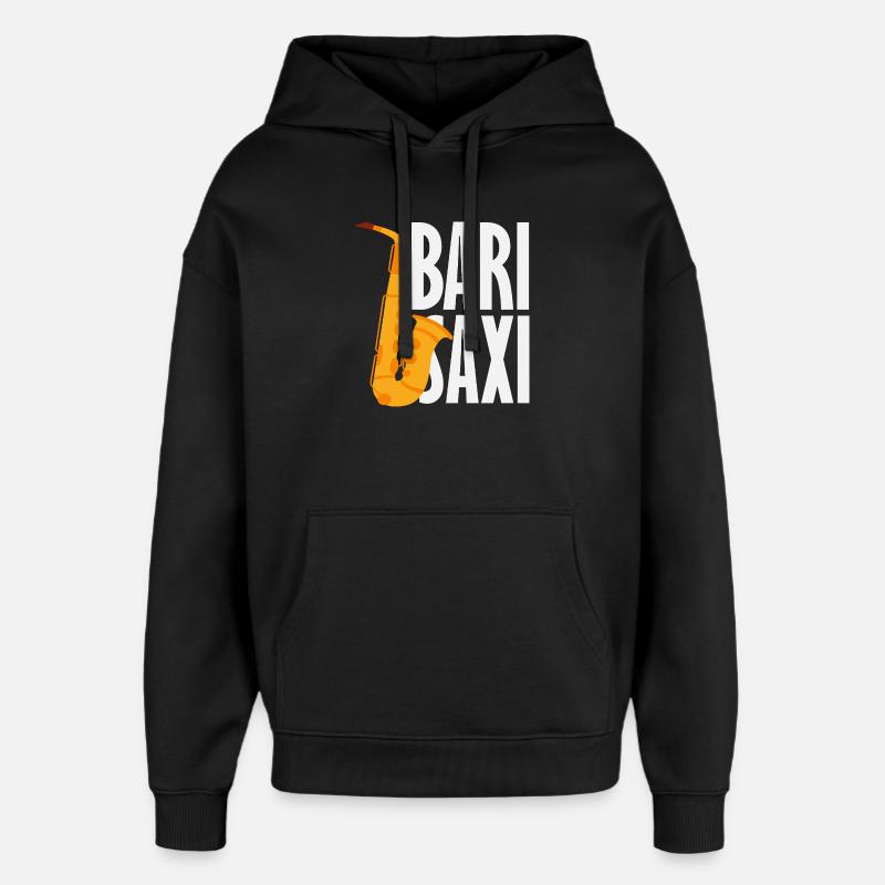 Bari Saxi Saxophoniste Jazz - Sweat à capuche unisexe Stanley/Stella Oversized - noir
