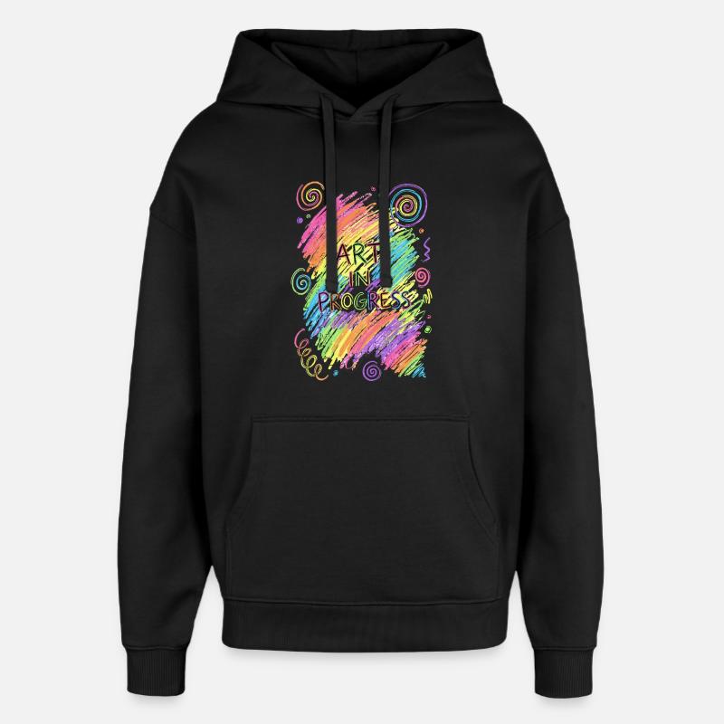 Gribouillis Art en cours - Sweat à capuche unisexe Stanley/Stella Oversized - noir