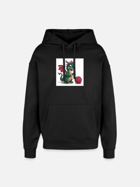 Grüner Drachenball Freund - Oversized Unisex Hoodie by Stanley/Stella - black