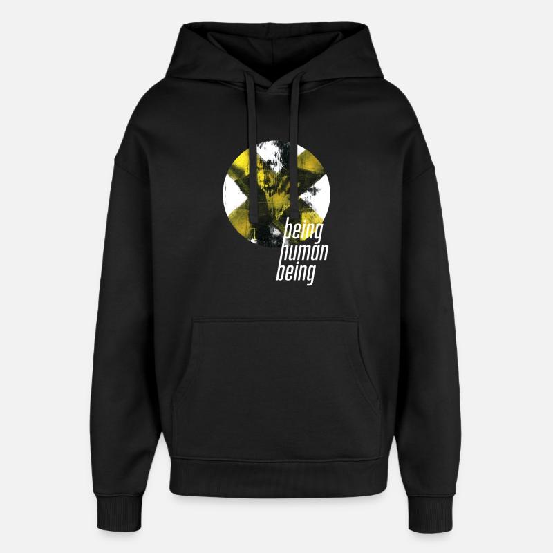ThinkBick_being_human_being_2026_5 - Sweat à capuche unisexe Stanley/Stella Oversized - noir