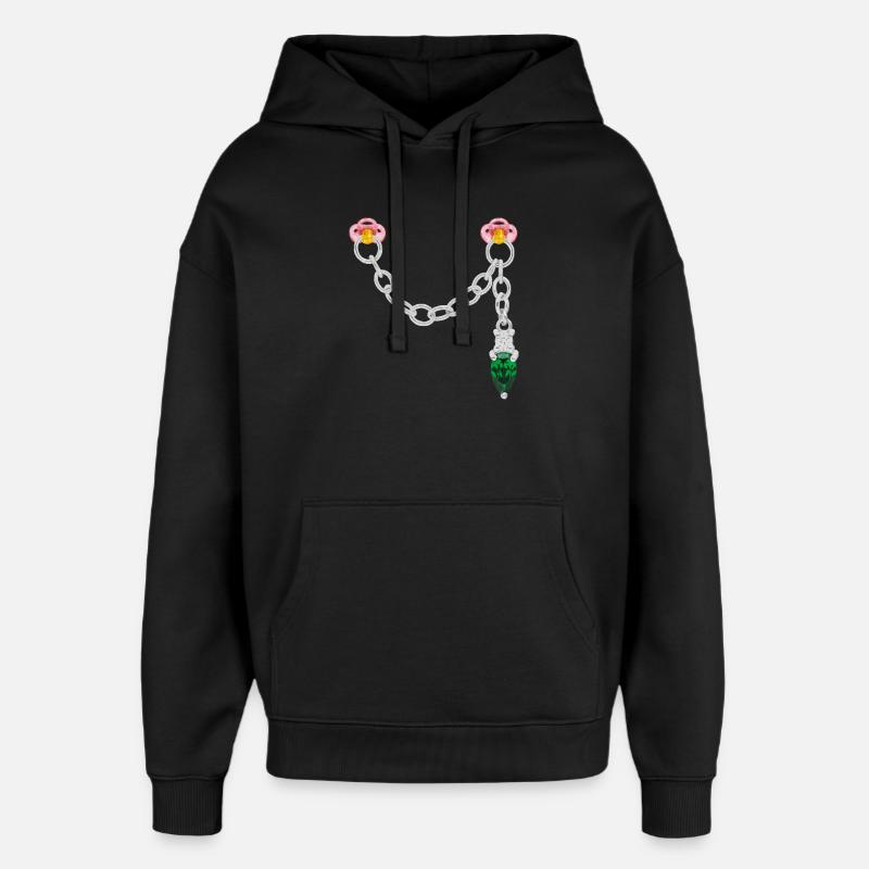 Silberner Steckverbinder - Oversized Unisex Hoodie von Stanley/Stella - Schwarz