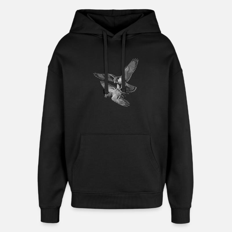 faucon pèlerin - Sweat à capuche unisexe Stanley/Stella Oversized - noir