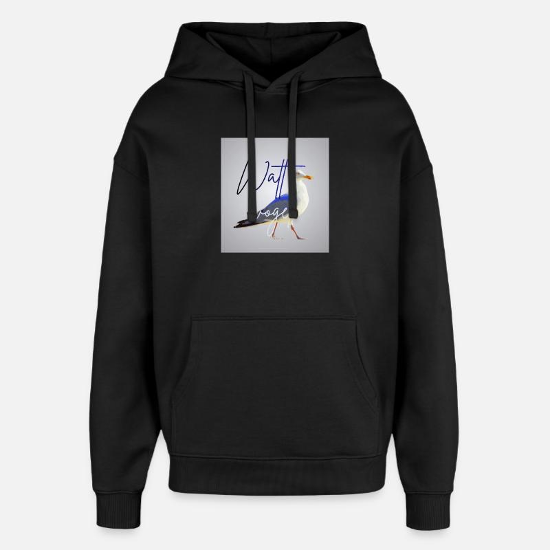 Wattvogel_3 - Oversized Unisex Hoodie by Stanley/Stella - black