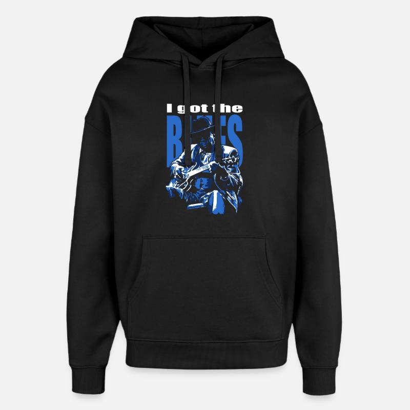 I got the blues - Sweat à capuche unisexe Stanley/Stella Oversized - noir