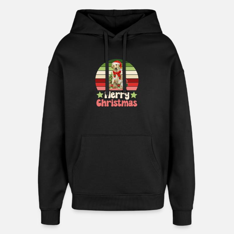Noël du Labrador - Sweat à capuche unisexe Stanley/Stella Oversized - noir
