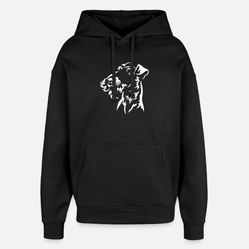 Fox Terrier Head « Black Edition » - Sweat à capuche unisexe Stanley/Stella Oversized - noir