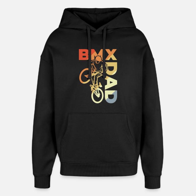 Papa BMX - Sweat à capuche unisexe Stanley/Stella Oversized - noir