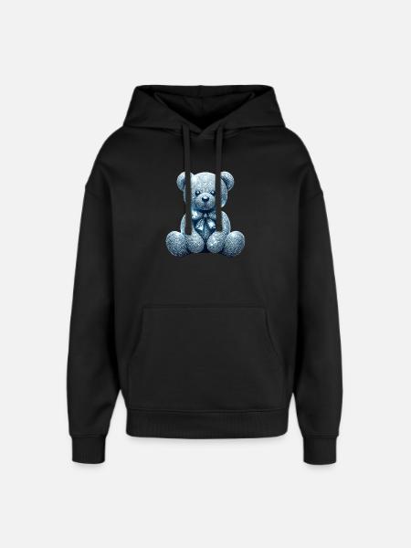 Crystal Bear Diamond Diamonds - Oversized Unisex Hoodie by Stanley/Stella - black