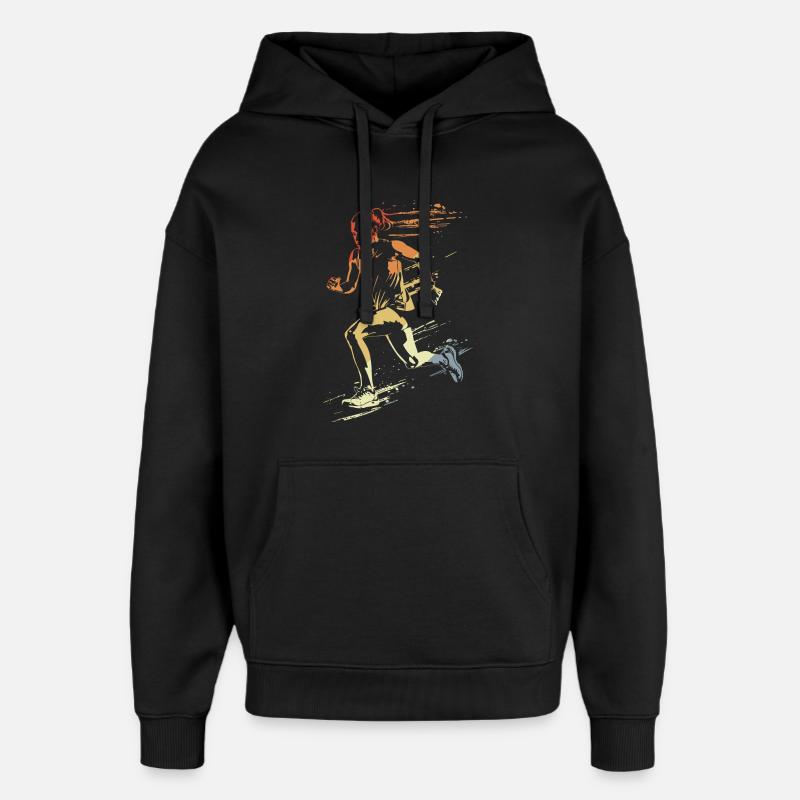 Coureuse style rétro - Sweat à capuche unisexe Stanley/Stella Oversized - noir