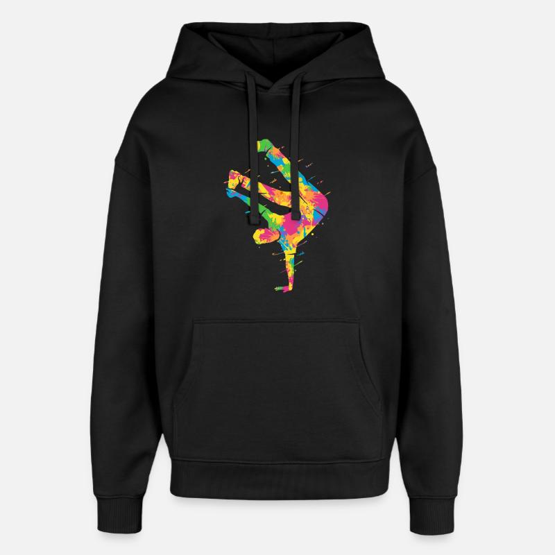Breakdancing Bunt Breakdancer Jungen Breakdance - Oversized Unisex Hoodie von Stanley/Stella - Schwarz