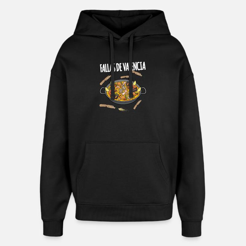 Fallas De Valencia Paella - Oversized Unisex Hoodie von Stanley/Stella - Schwarz