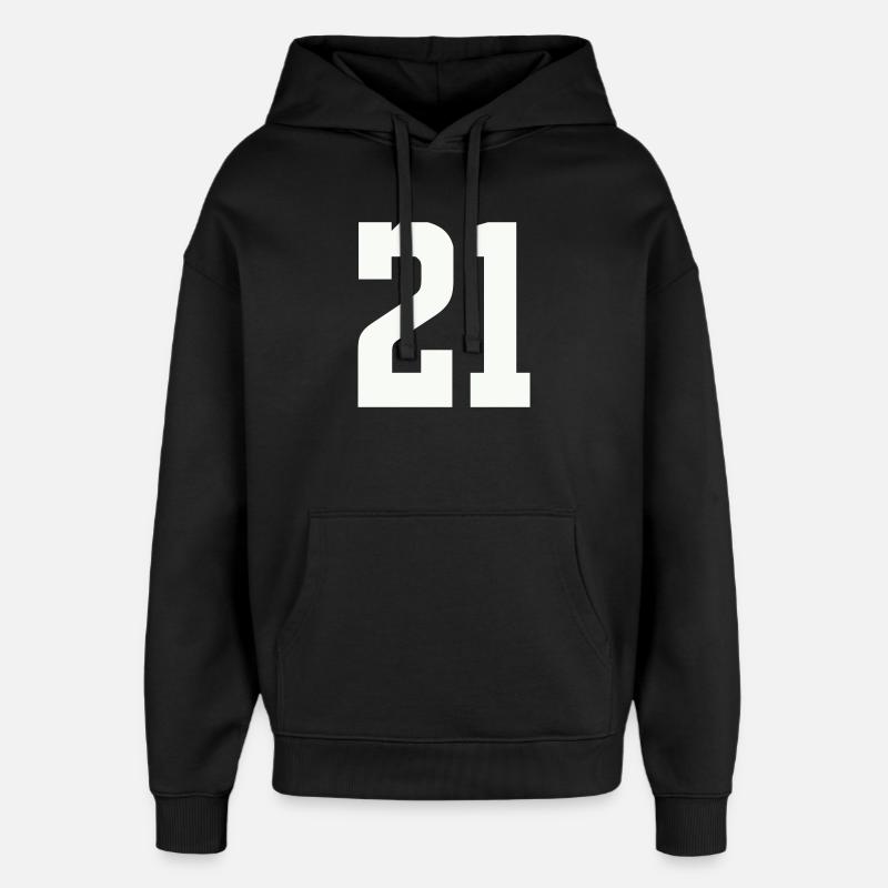 21 - Oversized Unisex Hoodie von Stanley/Stella - Schwarz