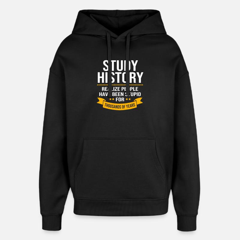 Historisk historikers historie - Hættetrøje unisex Stanley/Stella Oversized - sort