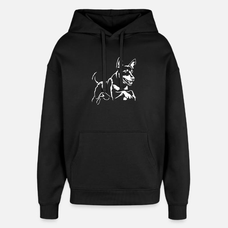 Australian Kelpie "Black Edition" - Oversized Unisex Hoodie by Stanley/Stella - black