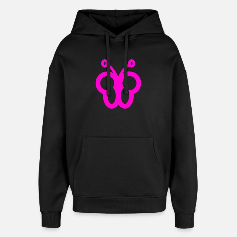 Papillon - Sweat à capuche unisexe Stanley/Stella Oversized - noir