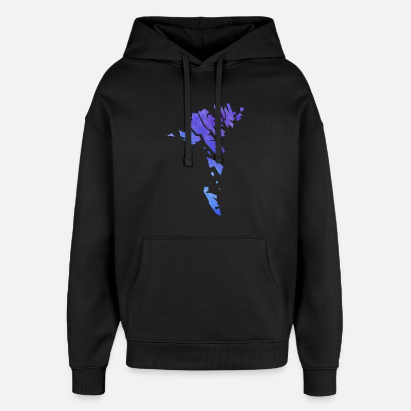 faroe - Oversized Unisex Hoodie von Stanley/Stella - Schwarz