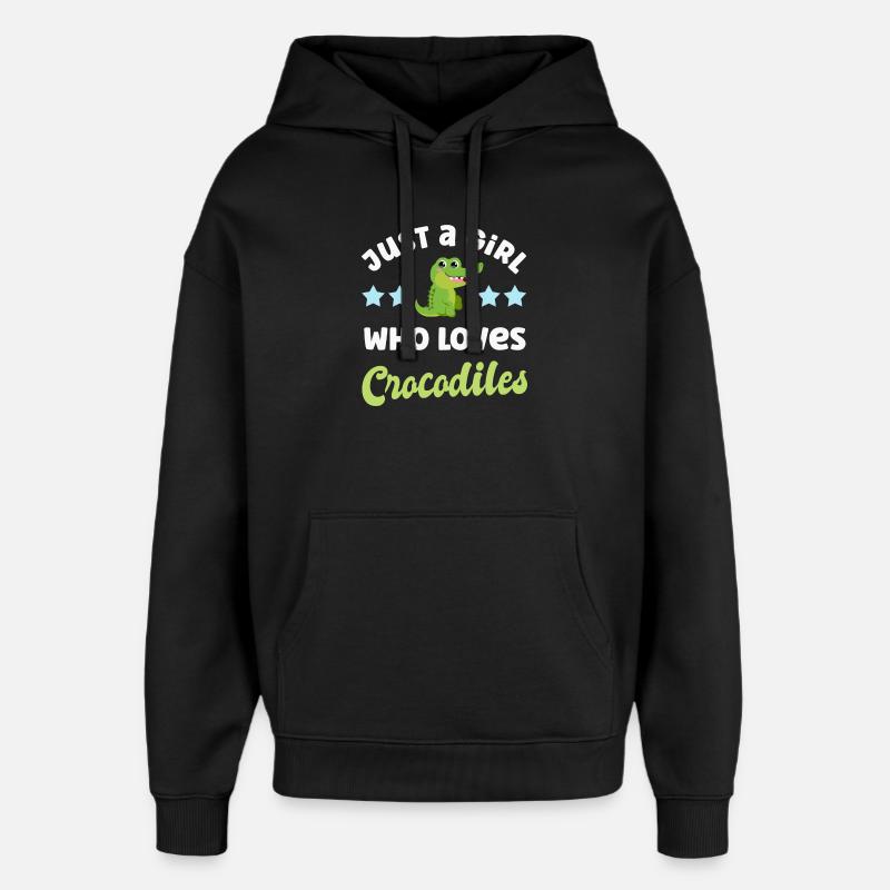 Crocodile Crocodiles - Sweat à capuche unisexe Stanley/Stella Oversized - noir