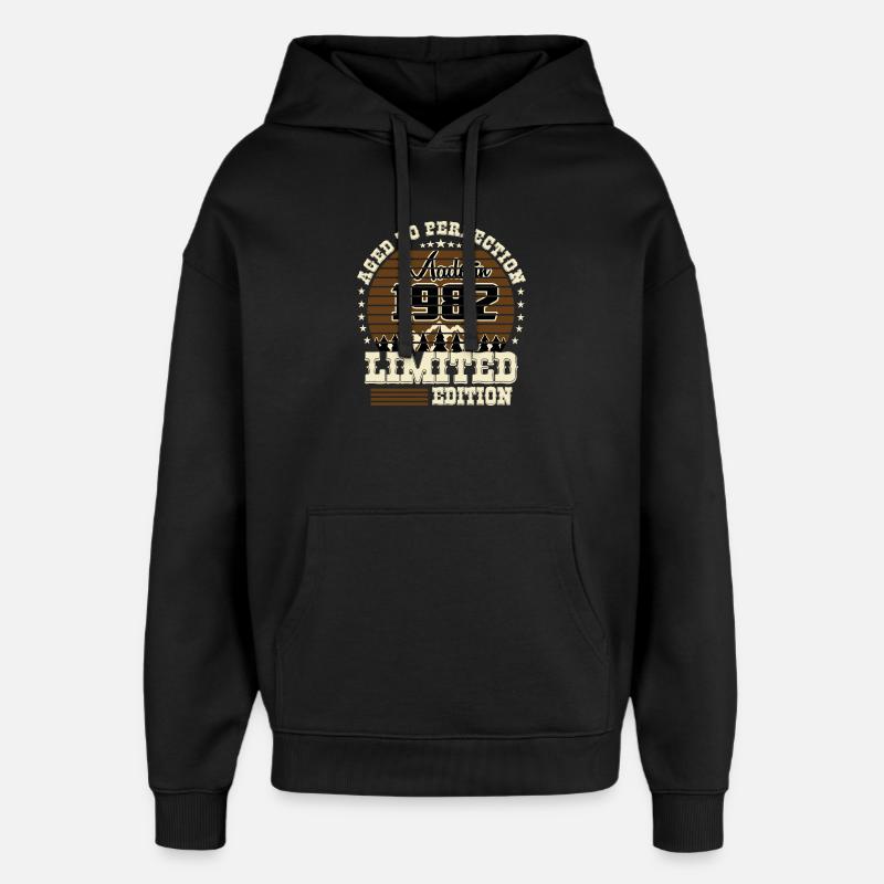 1982 Limited Edition - Oversized Unisex Hoodie von Stanley/Stella - Schwarz