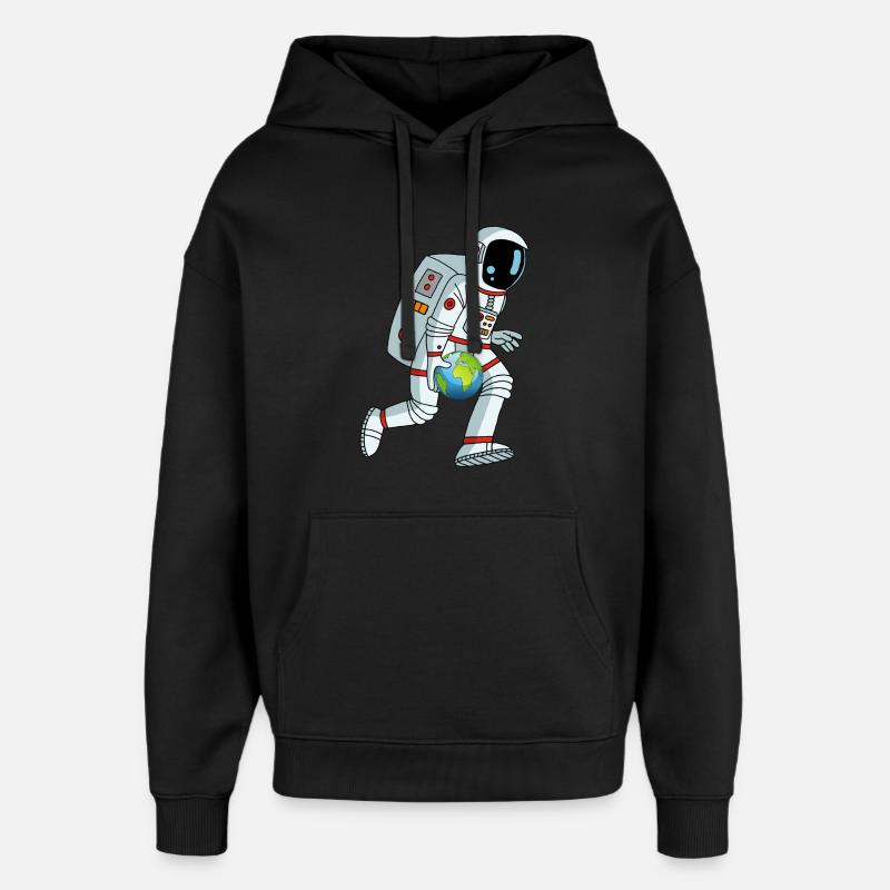 Basketteur galactique - Sweat à capuche unisexe Stanley/Stella Oversized - noir