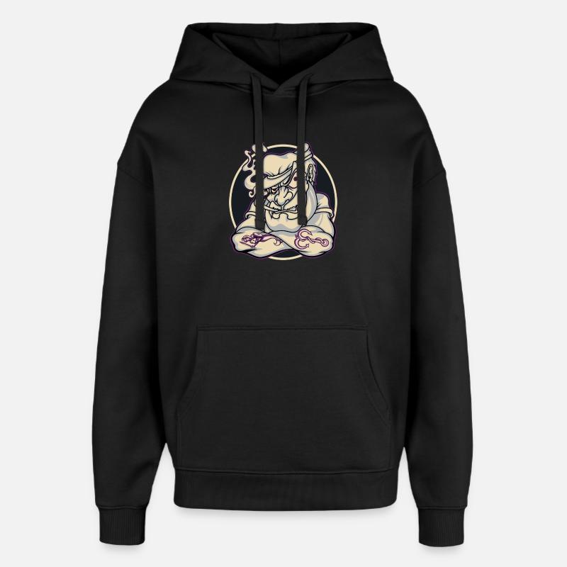 Capitan - Sweat à capuche unisexe Stanley/Stella Oversized - noir