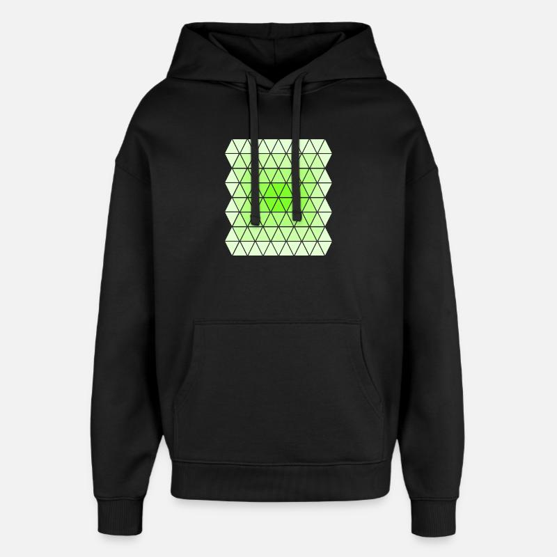 Motif Dégradé de Vert - Sweat à capuche unisexe Stanley/Stella Oversized - noir