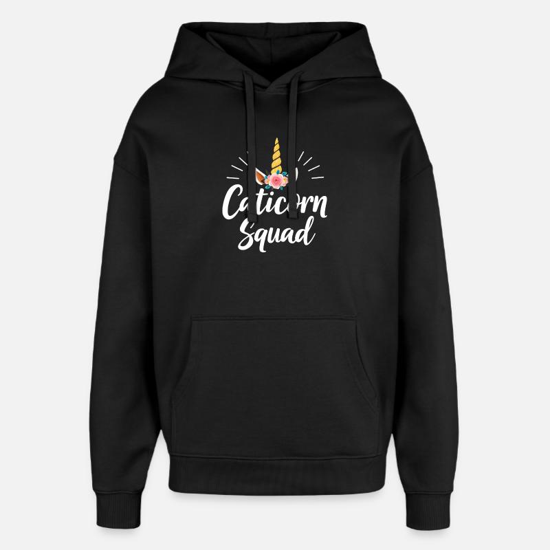 Escouade Caticorn - Sweat à capuche unisexe Stanley/Stella Oversized - noir