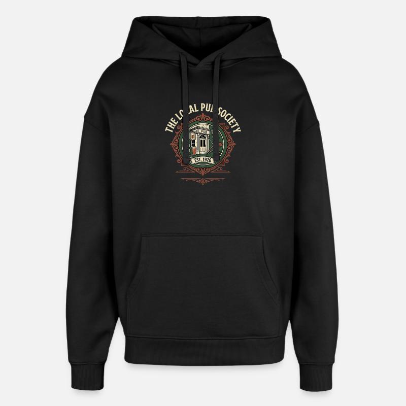 Local Pub Fan - Sweat à capuche unisexe Stanley/Stella Oversized - noir