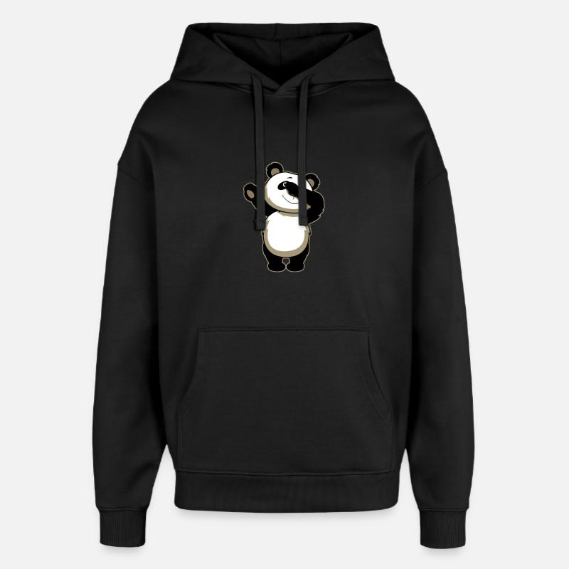 Panda Dab Drôle - Sweat à capuche unisexe Stanley/Stella Oversized - noir