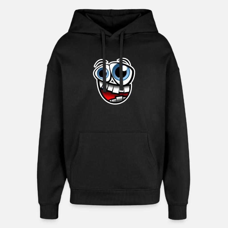 Gesicht Comic - Oversized Unisex Hoodie von Stanley/Stella - Schwarz