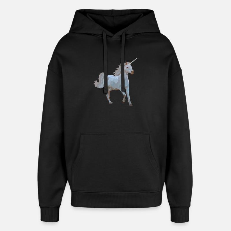 Elron, das Einhorn - Oversized Unisex Hoodie von Stanley/Stella - Schwarz