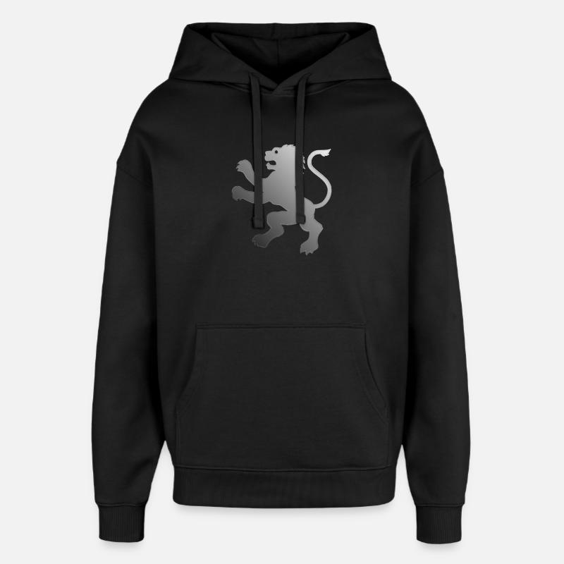 Lion embossed | Wappentier - Oversized Unisex Hoodie von Stanley/Stella - Schwarz