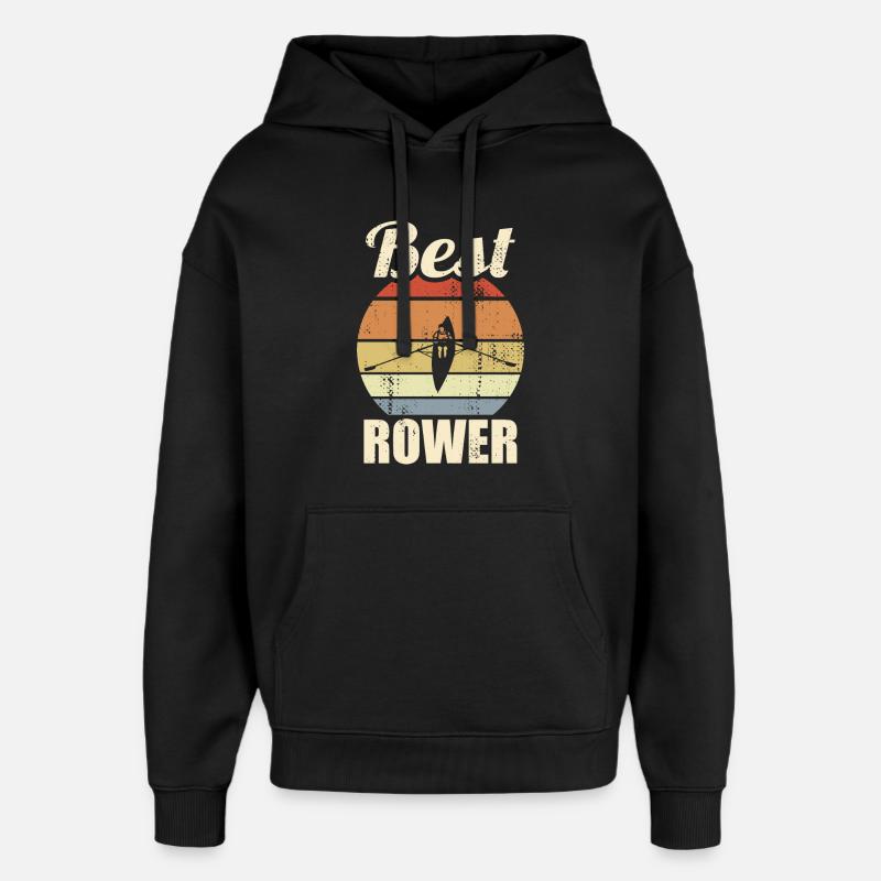 Lustiger Ruderer - Oversized Unisex Hoodie von Stanley/Stella - Schwarz