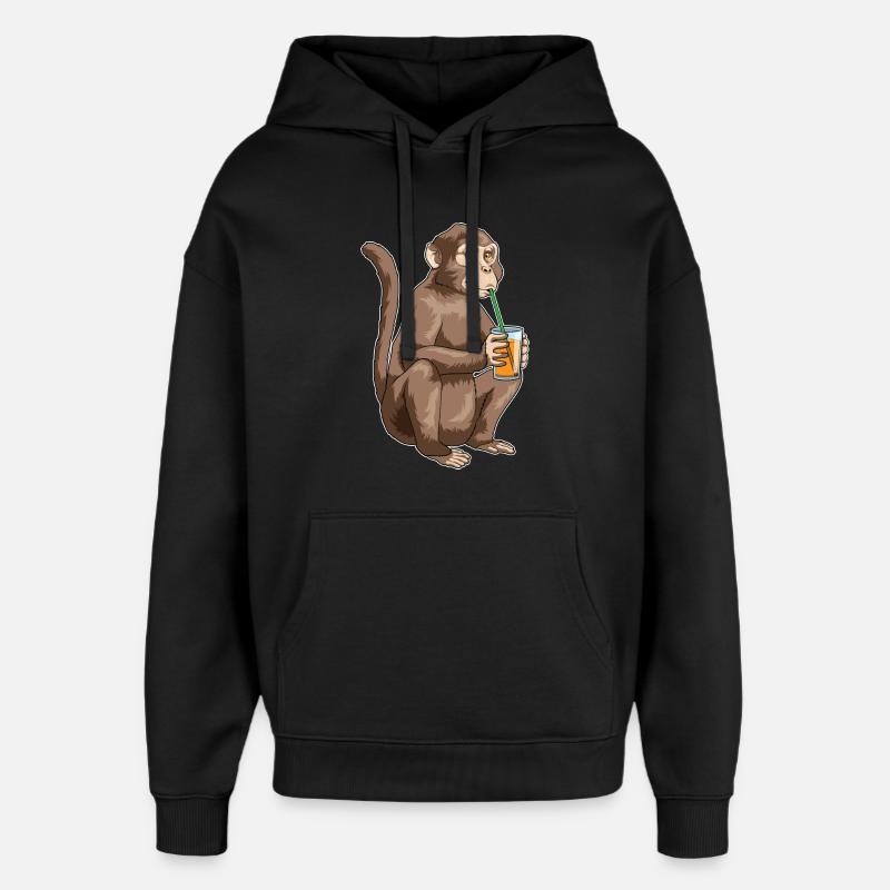 Jus de singe - Sweat à capuche unisexe Stanley/Stella Oversized - noir