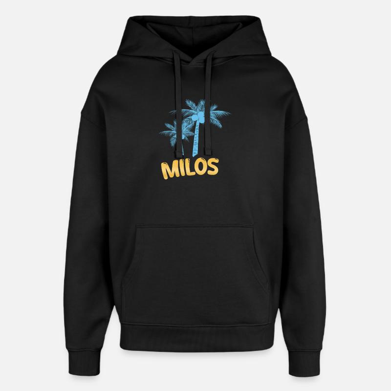 Milos Milos - Sweat à capuche unisexe Stanley/Stella Oversized - noir