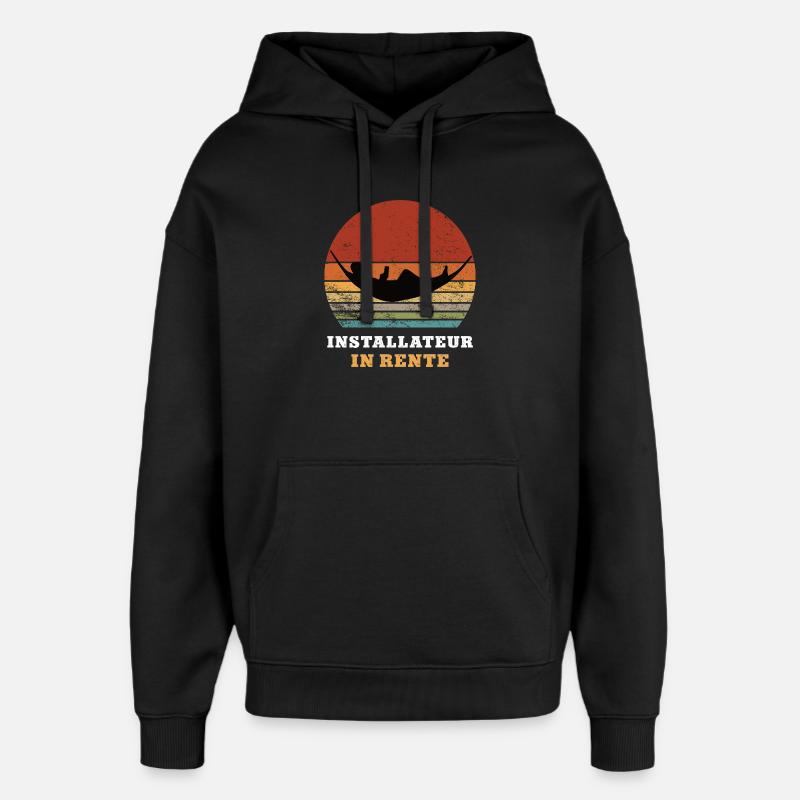 Pension de plombier retraité retraité - Sweat à capuche unisexe Stanley/Stella Oversized - noir