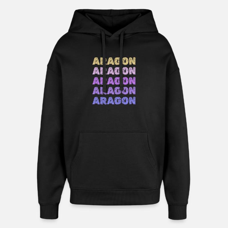Aragon dans le rôle d’Aragon - Sweat à capuche unisexe Stanley/Stella Oversized - noir