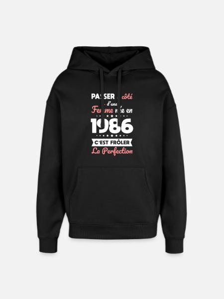 Geboren 1986 – Perfektion nahe - Oversized Unisex Hoodie von Stanley/Stella - Schwarz