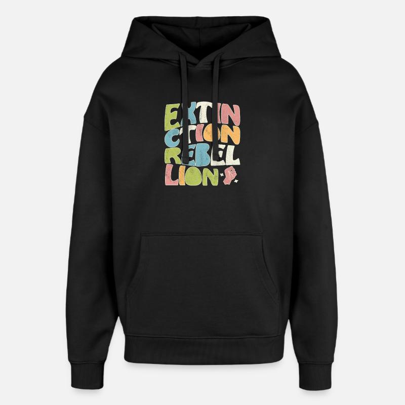 Extinction Rebellion rétro - Sweat à capuche unisexe Stanley/Stella Oversized - noir