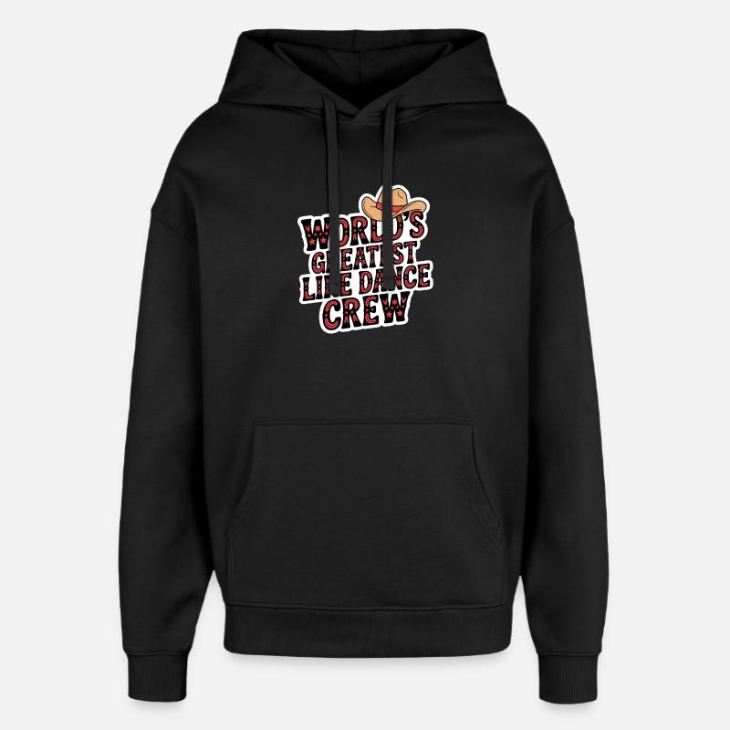 Weltbeste Line Dance Crew - Oversized Unisex Hoodie von Stanley/Stella - Schwarz